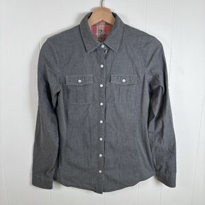 Kuhl Gray Button‎ Down Shirt Women's XS Hiking Roll Tab Long Sleeve Gorpcore